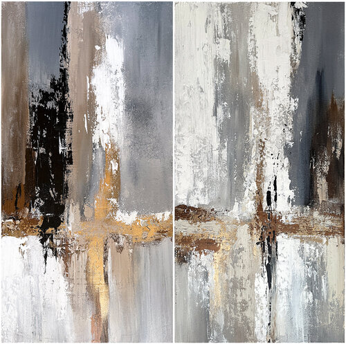 Golden Passage Diptych (Set of 2) von Tatiana Malinovscaia, Malerei kaufen auf Singulart