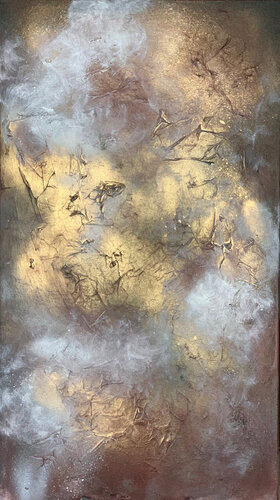 Our Future Planet. Texture and Gold von Tatiana Malinovscaia, Malerei kaufen auf Singulart