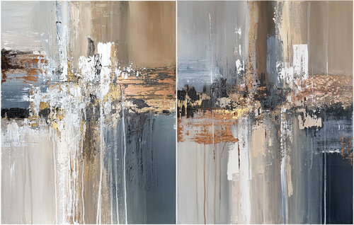 Interwoven Time.  Diptych (Set of 2) par Tatiana Malinovscaia, Peinture en vente sur Singulart
