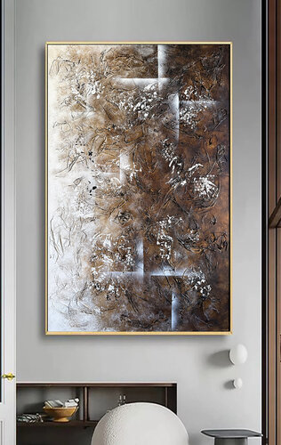 Stunning Delicate Textured abstraction par Tatiana Malinovscaia, Peinture en vente sur Singulart