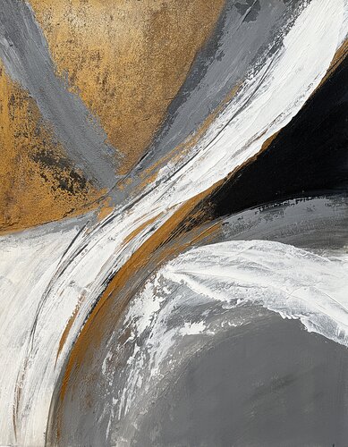 Bronze Stripe. Modern, Textured. Minimalist di Tatiana Malinovscaia, Pittura in vendita su Singulart