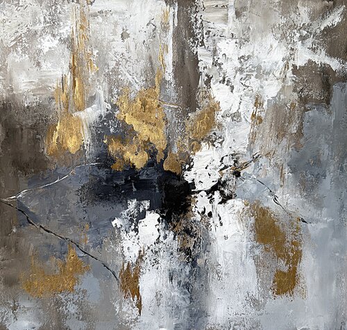 Echoes of Gold – Golden Horizons Series par Tatiana Malinovscaia, Peinture en vente sur Singulart