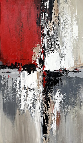 Crimson Equilibrium di Tatiana Malinovscaia, Pittura in vendita su Singulart