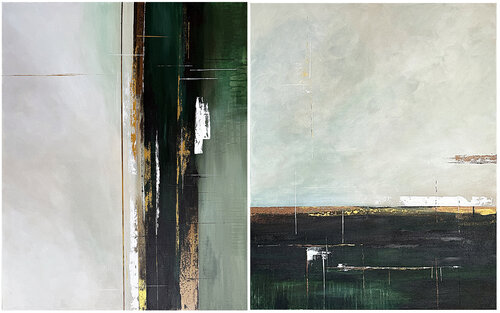 Where Silence Begins set diptych Tatiana Malinovscaia
