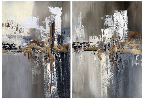 Shifting Light set – Golden Horizons Series par Tatiana Malinovscaia, Peinture en vente sur Singulart