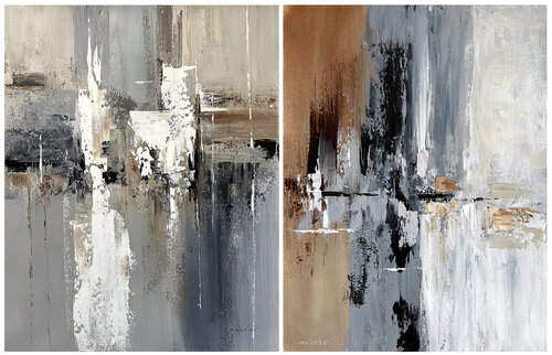 Layered Traces set 2 abstract par Tatiana Malinovscaia, Peinture en vente sur Singulart
