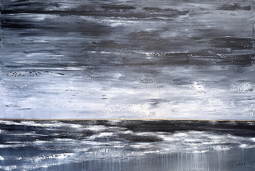 Golden Edge of the Sea de Tatiana Malinovscaia, Pintura a la venta en Singulart
