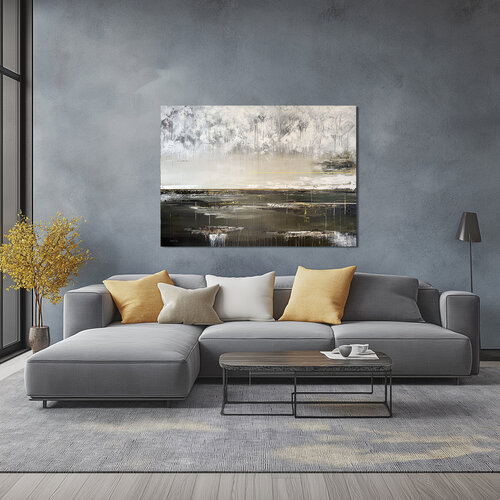 Quiet Depths in Motion. modern, minimalist, and luxury di Tatiana Malinovscaia, Pittura in vendita su Singulart