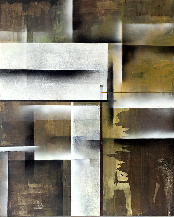 Autumn Mood , Shades of Brown, ocher, umber .Luxary Geometry Painting Tatiana Malinovscaia