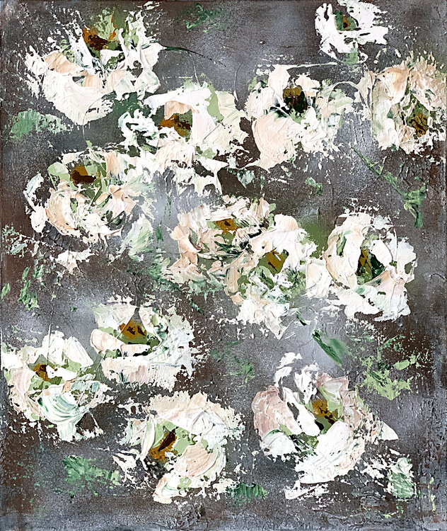 Abstract flowers in the dark Abode Tatiana Malinovscaia