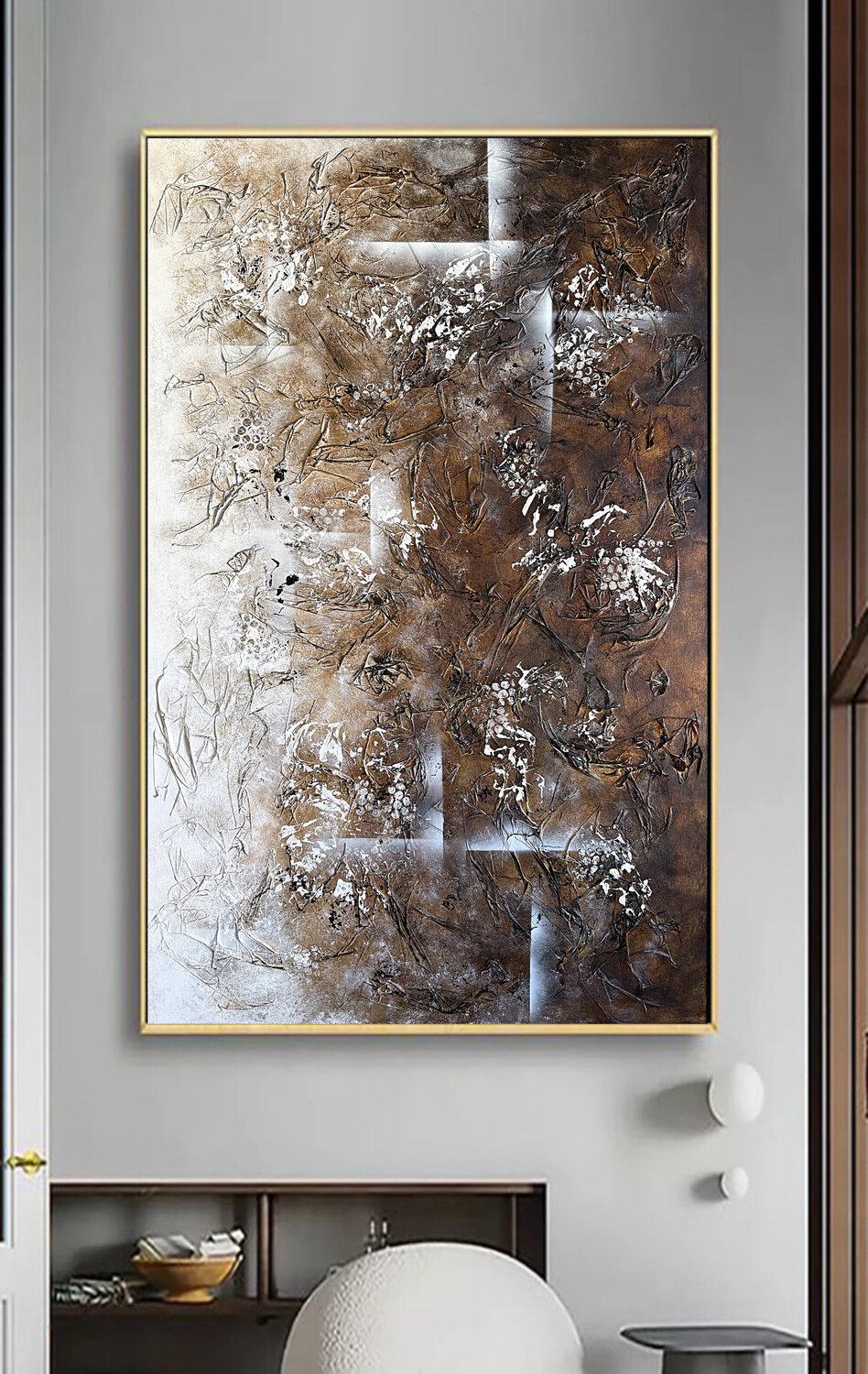 Stunning Delicate Textured abstraction Tatiana Malinovscaia Dipinto originale in vendita
