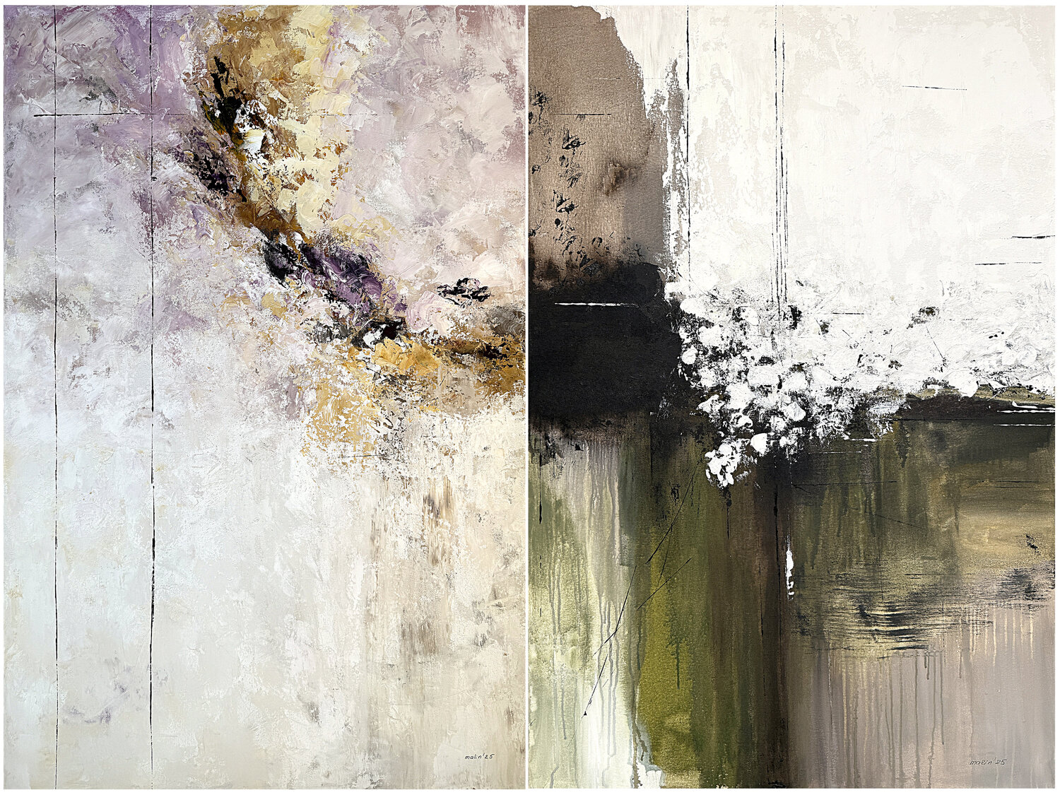 Where Light Touches Earth Diptych SET Tatiana Malinovscaia Dipinto originale in vendita