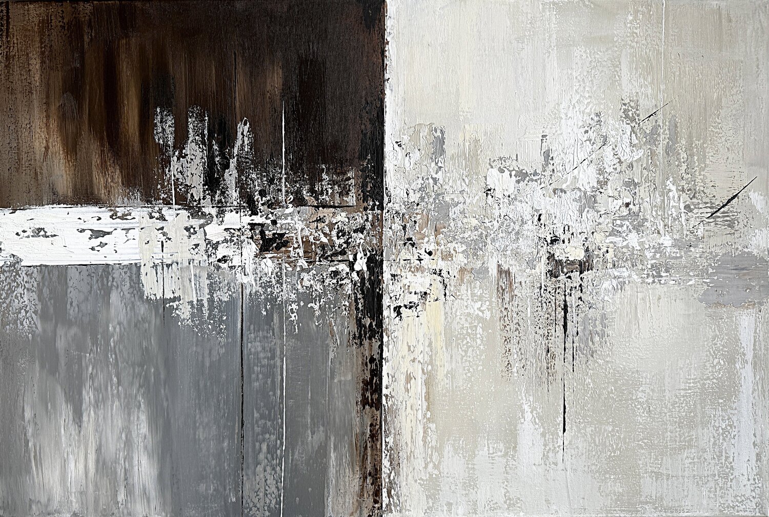 Duality of Elements Brown Grey Tatiana Malinovscaia