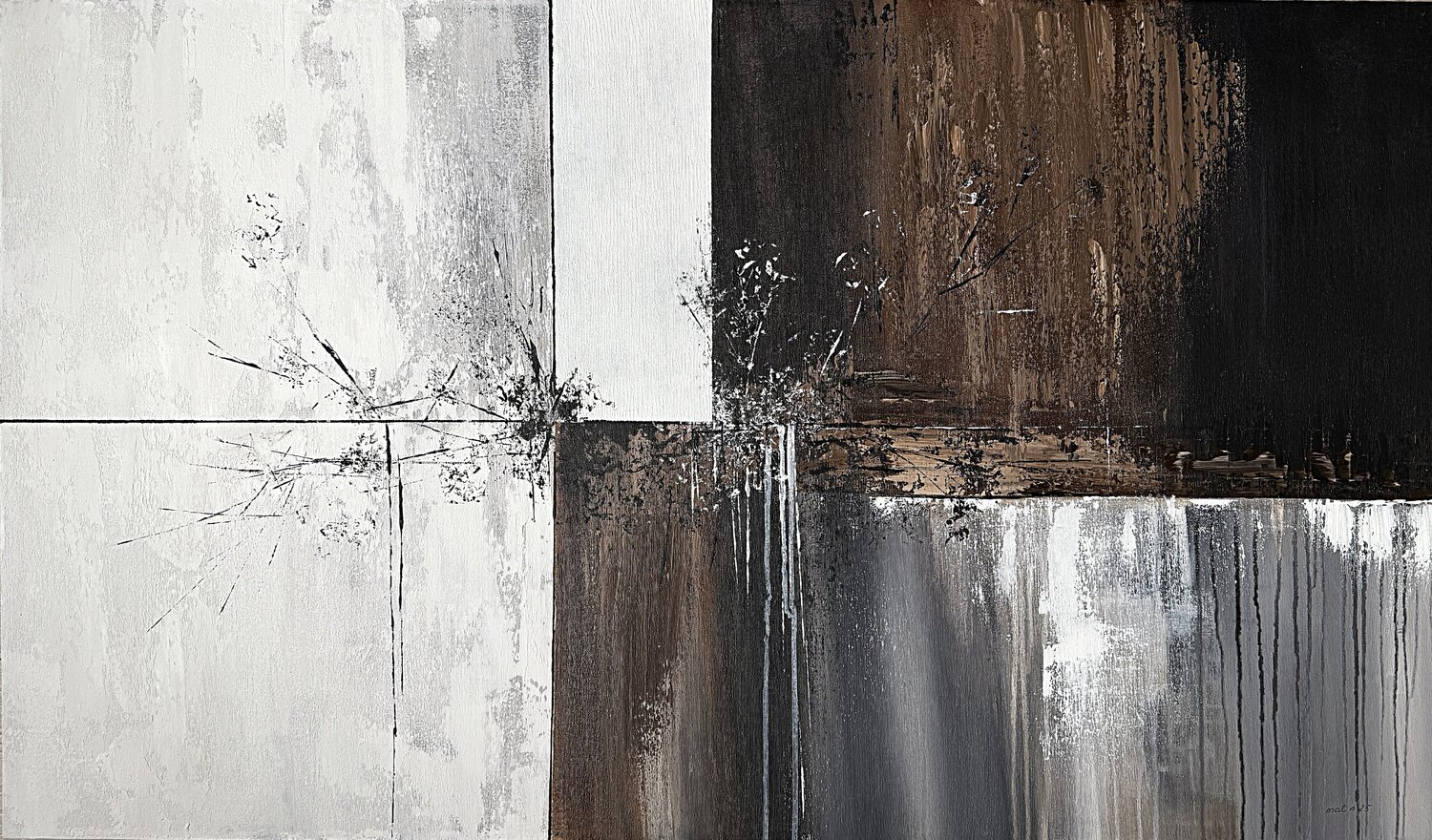 Monochrome Balance. Minimalist Tatiana Malinovscaia Originalgemälde zu verkaufen