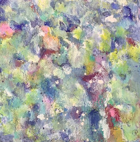 Hortensien (Bild im HOLZRAHMEN) van Suzan Reichert, Schilderij te koop op Singulart