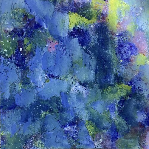 Hortensien (Bild im HOLZRAHMEN) di Suzan Reichert, Pittura in vendita su Singulart