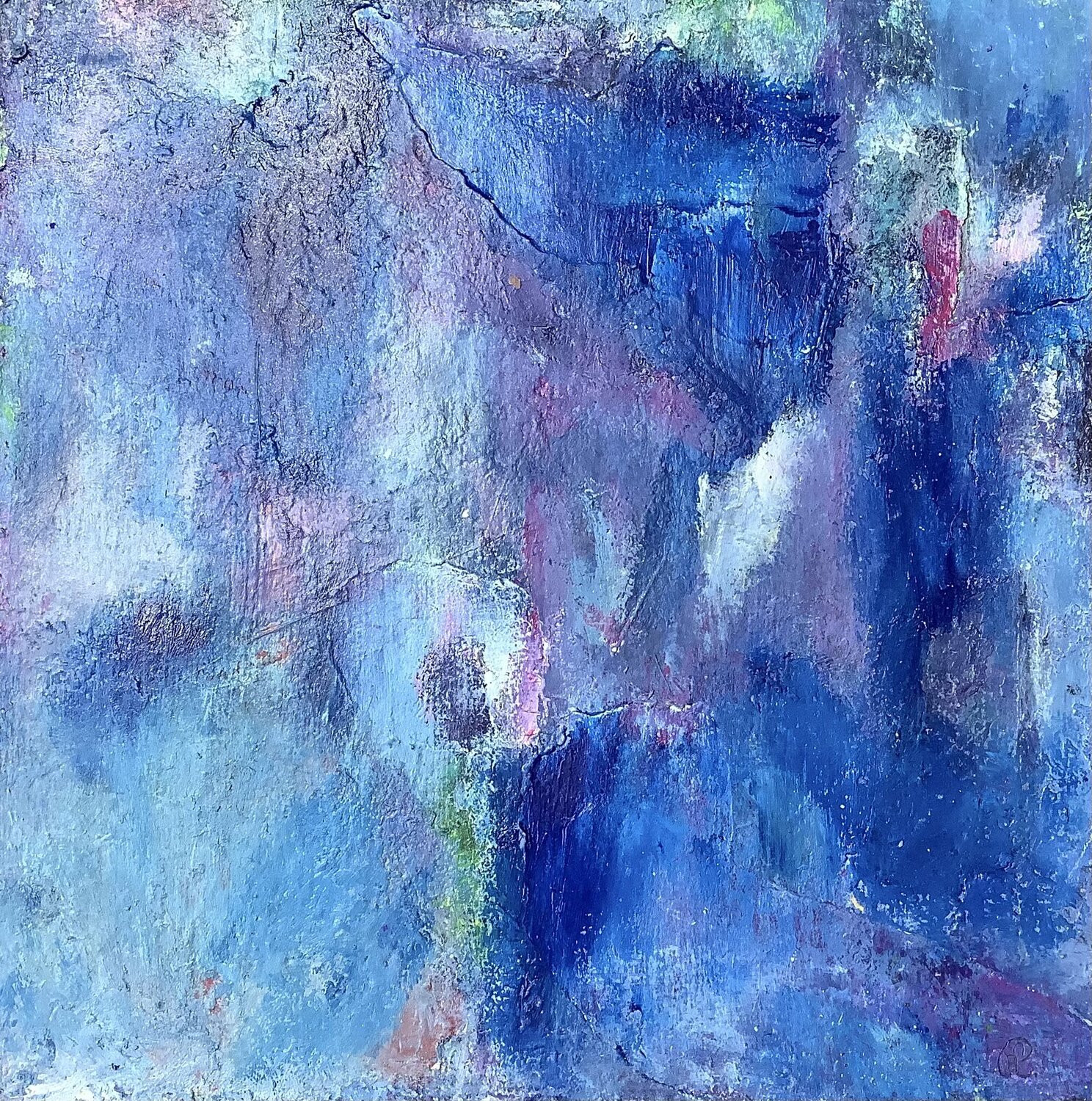 Hortensien (Bild im HOLZRAHMEN) Suzan Reichert Originalgemälde zu verkaufen