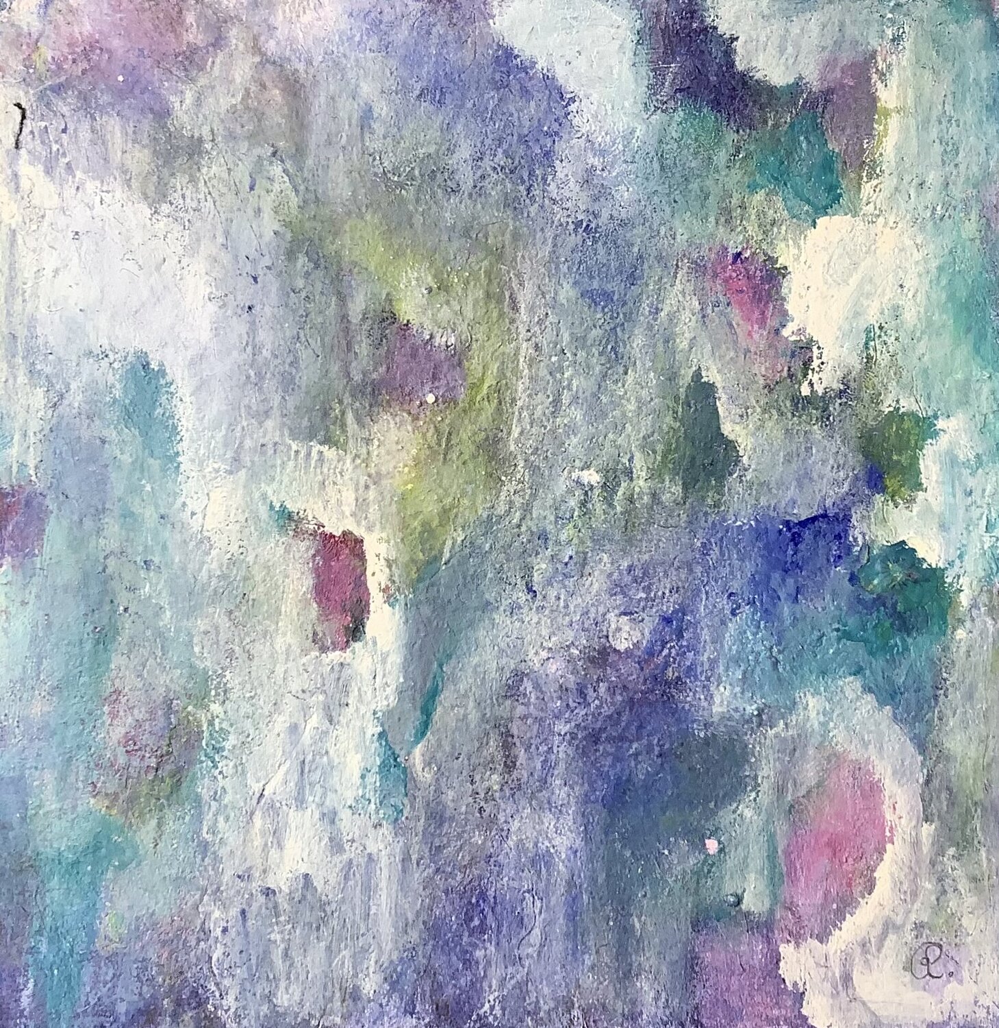 Hortensien (Bild im HOLZRAHMEN) Suzan Reichert Originalgemälde zu verkaufen