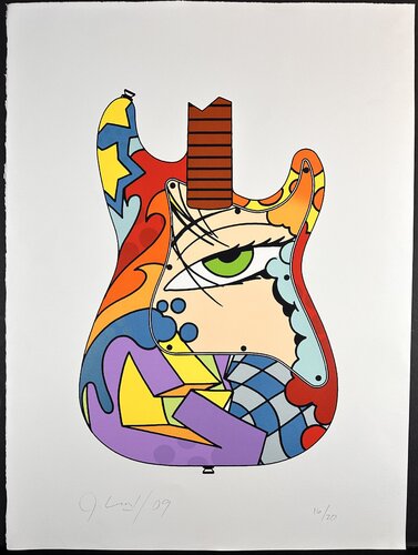 Face Guitar van CRASH John Matos, Afdruk te koop op Singulart