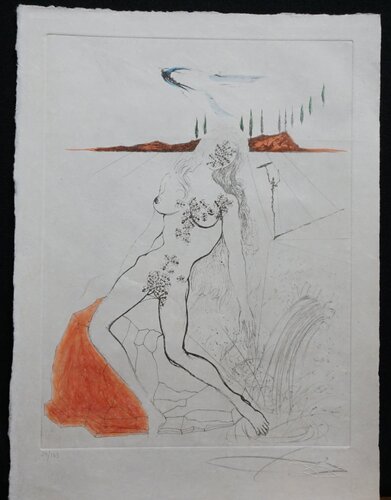 Poems Secrets Nude at The Fountain par Salvador Dalí, Édition en vente sur Singulart