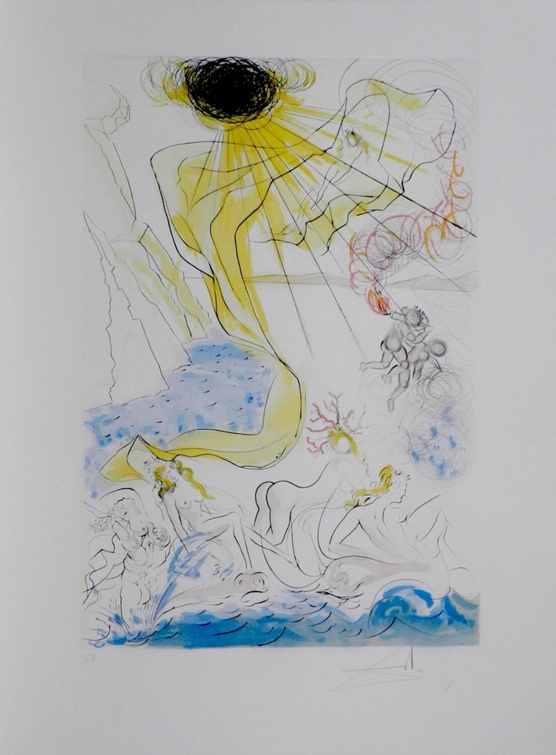 Hommage a Albrecht Durer Triomphe de Venus Salvador Dalí Stampa in vendita