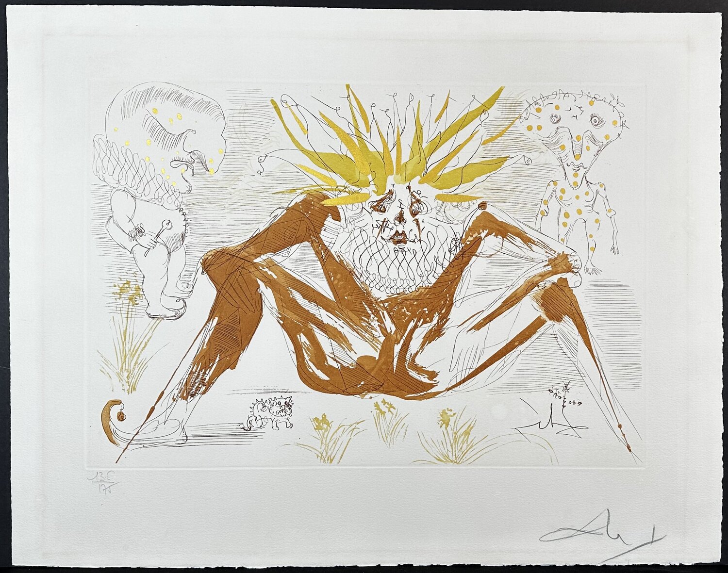 Le Cirque Le Fou (Clown) Salvador Dalí Druck zu verkaufen