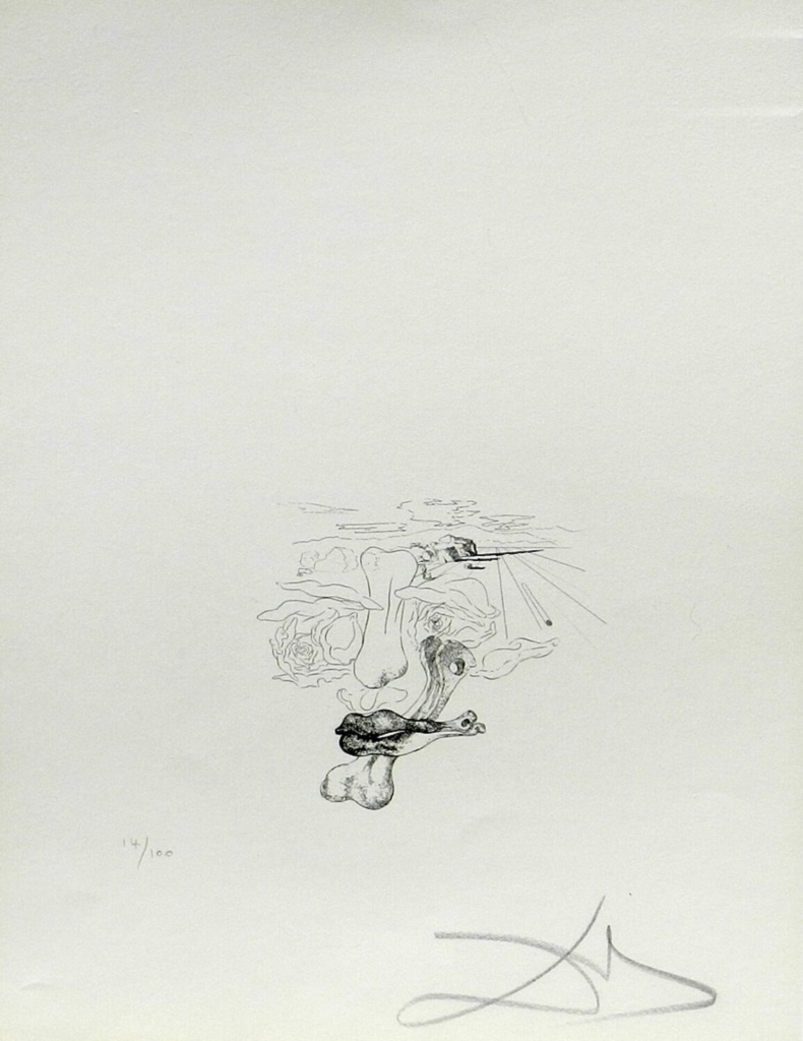 Les Chantes de Maldoror Carnal Transfiguration (tongue) Salvador Dalí Druck zu verkaufen