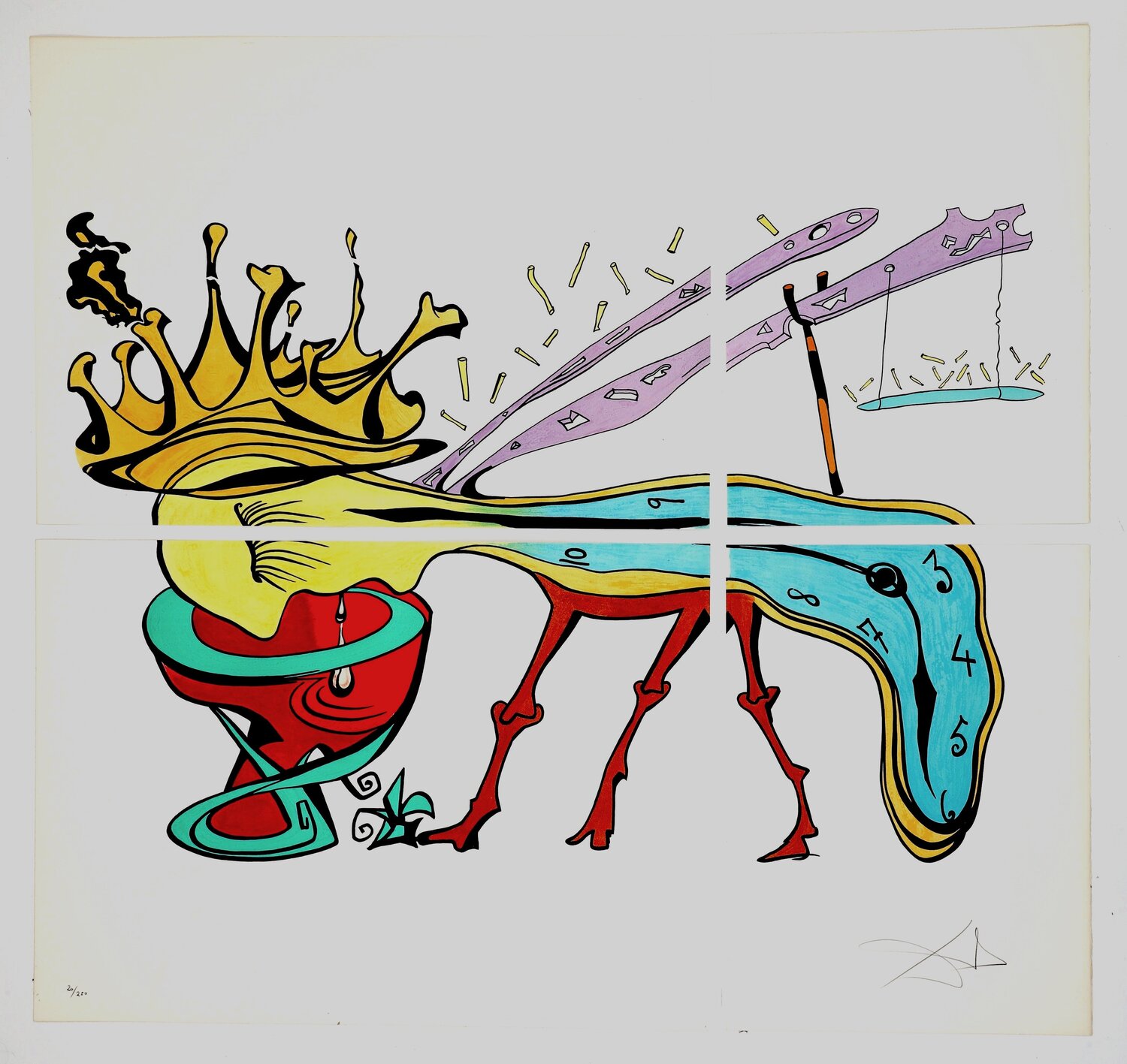 Vitraux in Four Sheete Royal Insect Salvador Dalí Druck zu verkaufen