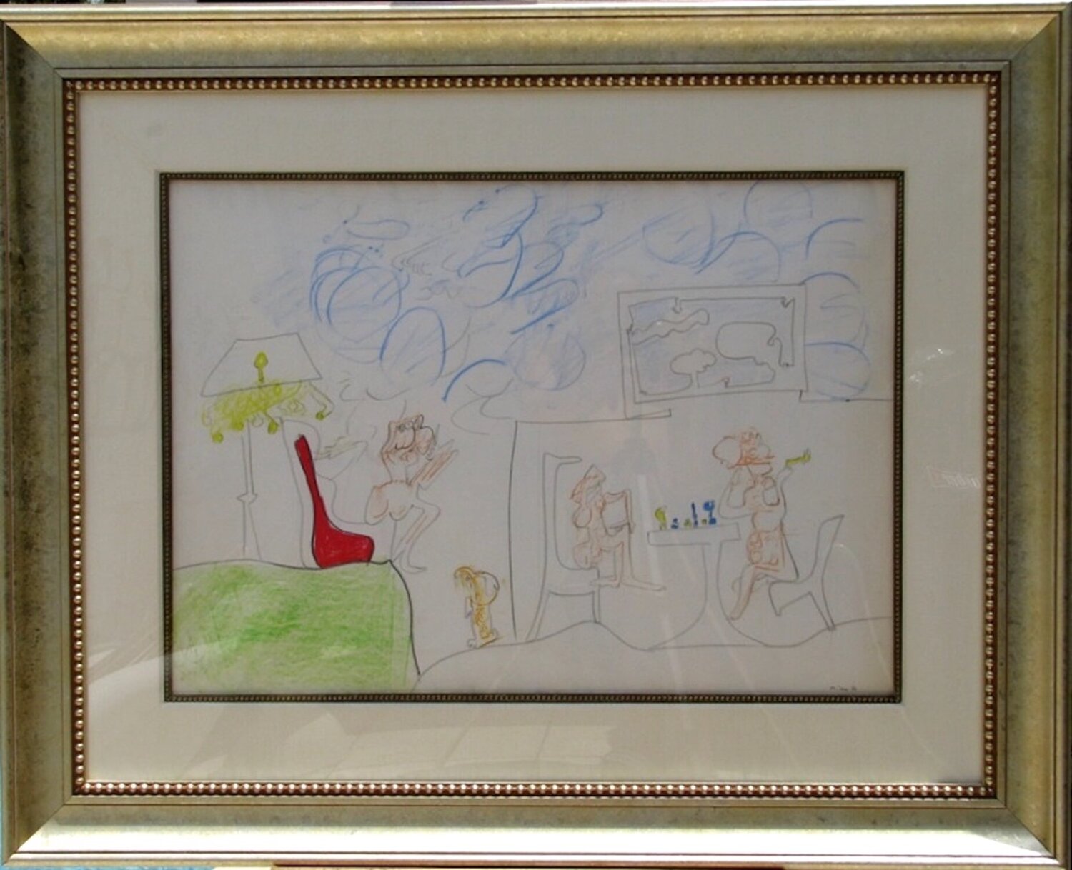 Sans Titre 3 Roberto Matta Work on Paper for sale