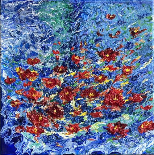 Dreaming In Blue van Natalia Kutova, Schilderij te koop op Singulart