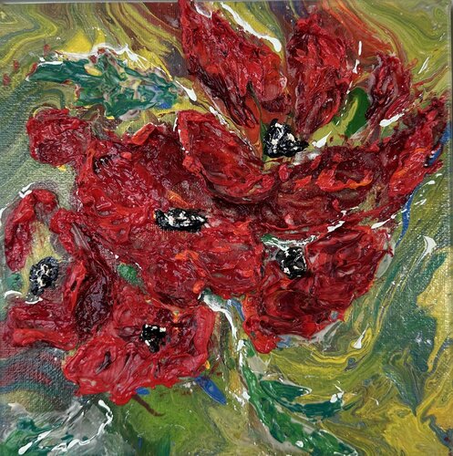 Windy Poppies von Natalia Kutova, Malerei kaufen auf Singulart