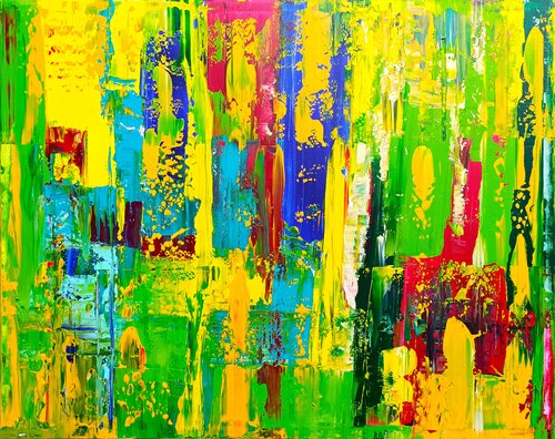 It Rains Color di Driss Dahhan, Pittura in vendita su Singulart