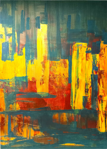 Golden City Light di Driss Dahhan, Pittura in vendita su Singulart