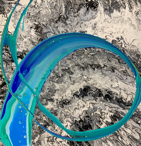 Wasser Spirale van Giovanni De Luca, Schilderij te koop op Singulart
