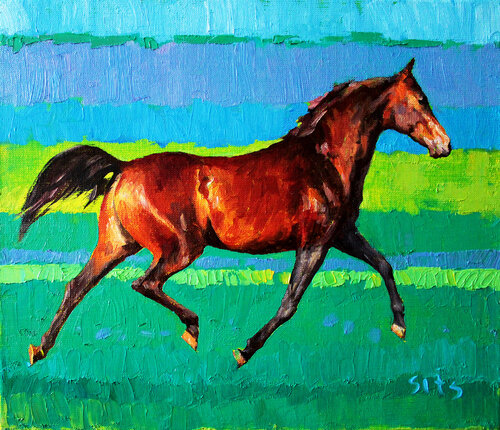 Seasons II. Horse series de Andrei Sitsko, Pintura a la venta en Singulart