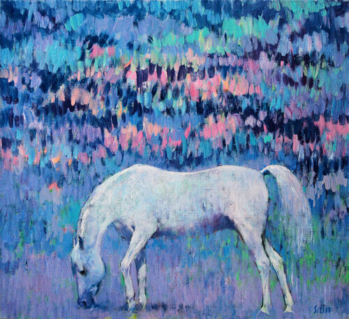 The Blue Symphony van Andrei Sitsko, Schilderij te koop op Singulart