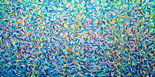 Evening lights. Lago di Garda. Abstract series van Andrei Sitsko, Schilderij te koop op Singulart