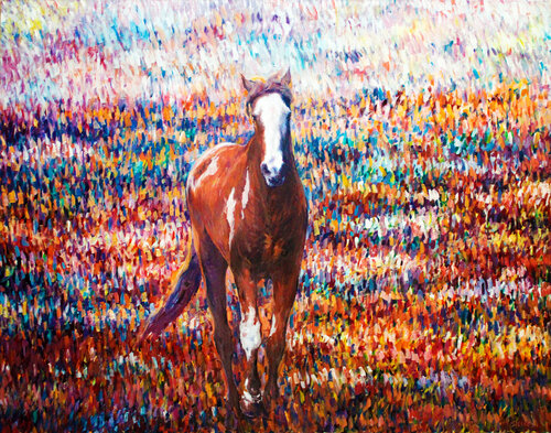 Dynamics of feelings. Horse series von Andrei Sitsko, Malerei kaufen auf Singulart