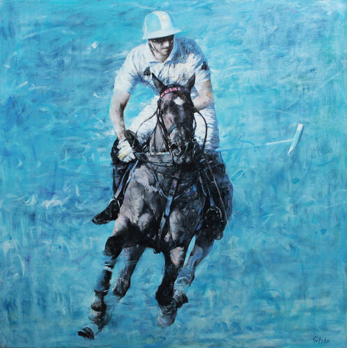 Man and horse. von Andrei Sitsko, Malerei kaufen auf Singulart
