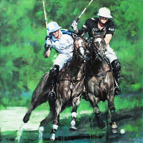 Polo. Horses series. van Andrei Sitsko, Schilderij te koop op Singulart