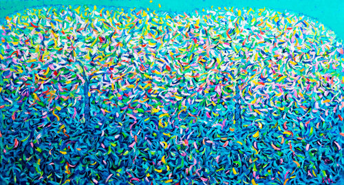 Apple trees. Abstract series. van Andrei Sitsko, Schilderij te koop op Singulart