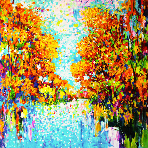 Trees by the water II van Andrei Sitsko, Schilderij te koop op Singulart
