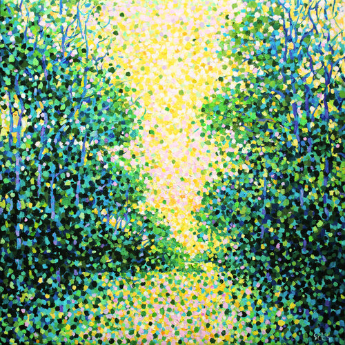 Trees by the water VI de Andrei Sitsko, Pintura a la venta en Singulart