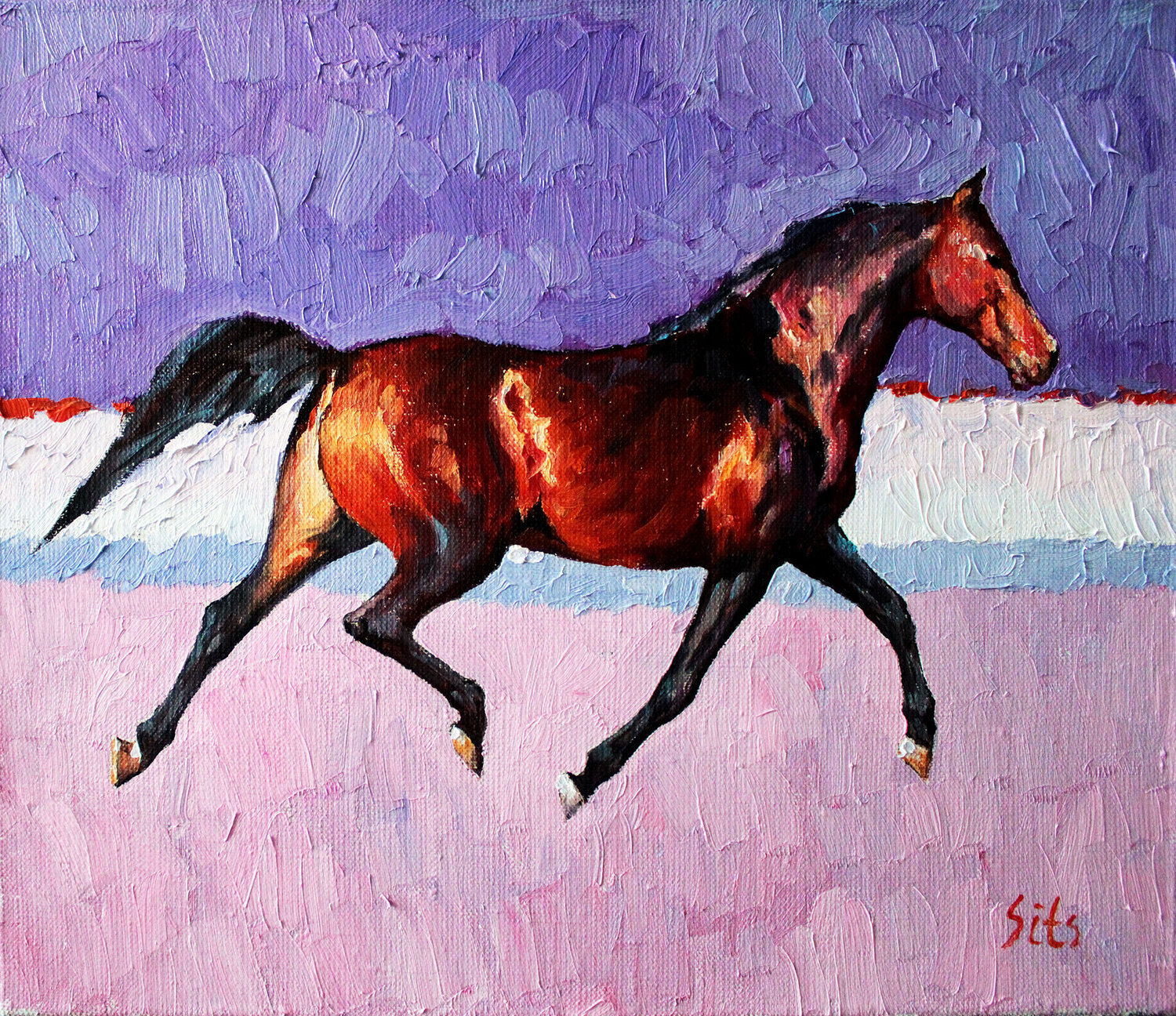 Purple landscape. Horse series Andrei Sitsko