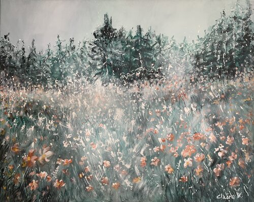 Le printemps en hiver by Claire Morand, Painting for Sale on Singulart