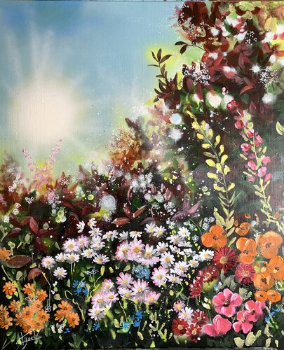 Mon beau jardin di Claire Morand, Pittura in vendita su Singulart