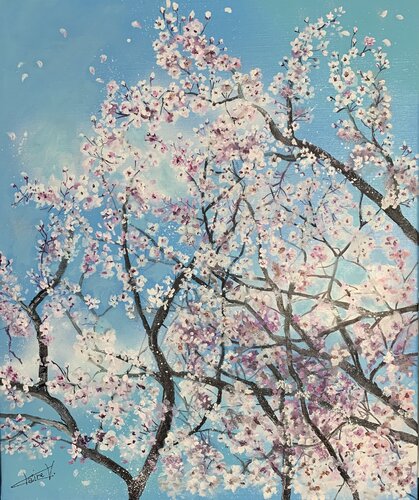 L’amandier du jardin van Claire Morand, Schilderij te koop op Singulart