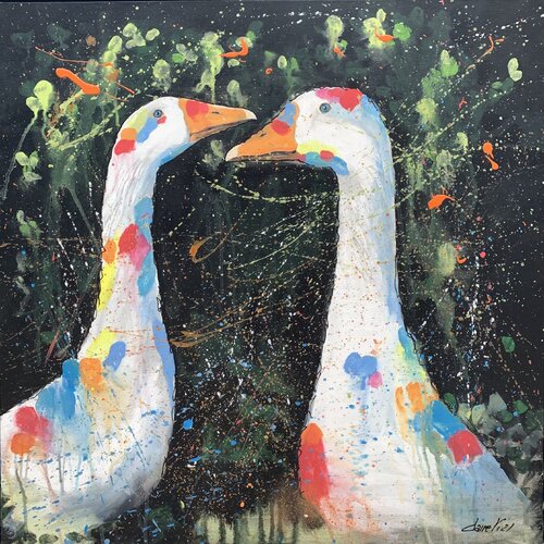 Mes potes by Claire Morand, Painting for Sale on Singulart