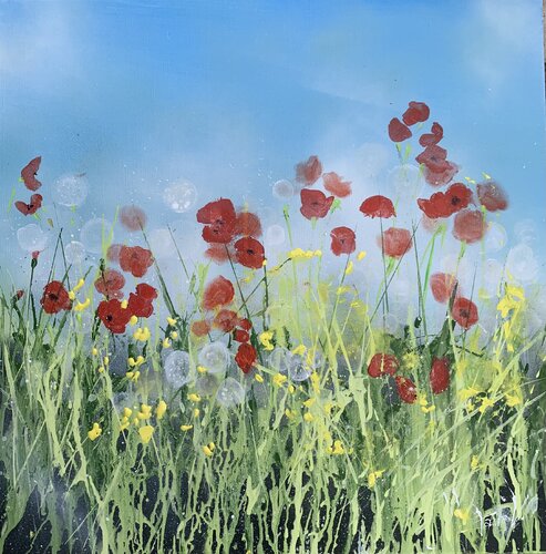 Poppies waltz di Claire Morand, Pittura in vendita su Singulart