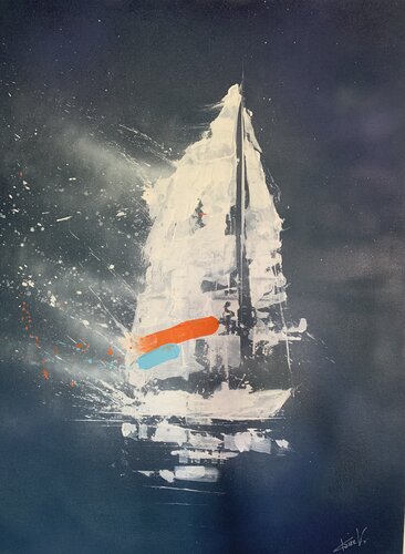 Entre ciel et océan van Claire Morand, Schilderij te koop op Singulart